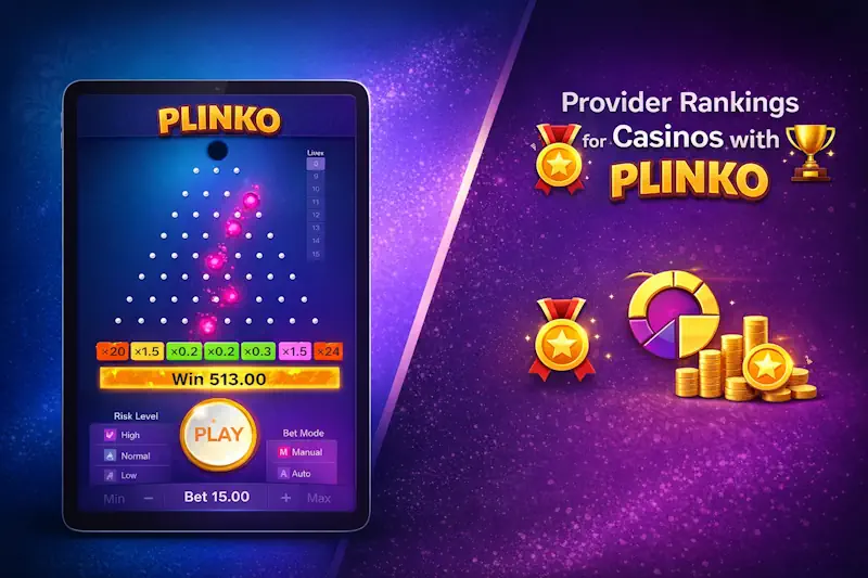 Plinko risk level and rows selector interface